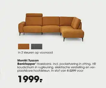 Montel Montèl Tuscan Banktopper Hoekbank aanbieding