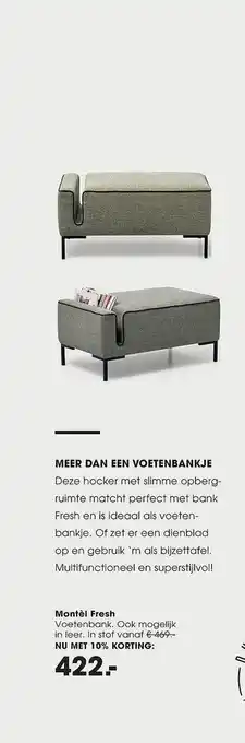 Montel Montèl Fresh Voetenbank aanbieding