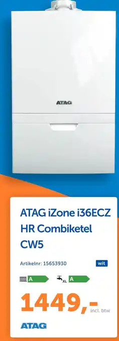 Warmteservice ATAG İZone İ36ECZ HR Combiketel CW5 aanbieding