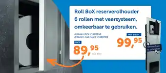 Warmteservice Roll BoX reserverolhouder 6 rollen met veersysteem, omkeerbaar te gebruiken. aanbieding