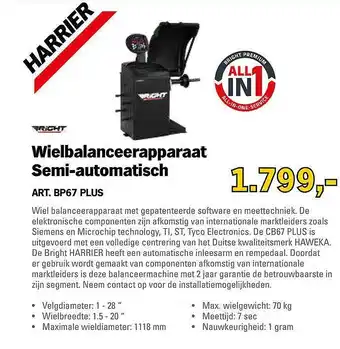 Toolspecial Wielbalanceerapparaat Semi-Automatisch aanbieding