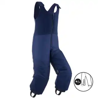 Decathlon Warme en waterdichte skibroek voor kinderen pnf 500 marineblauw aanbieding