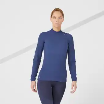 Decathlon Naadloos hardloopshirt voor dames skincare lange mouwen bordeaux aanbieding