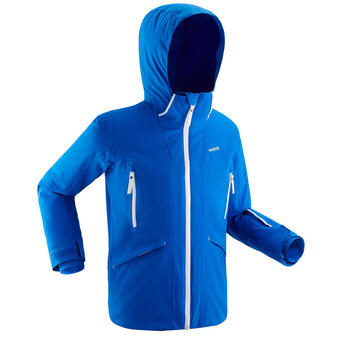 Decathlon Warme en waterdichte ski-jas voor kinderen 900 blauw aanbieding