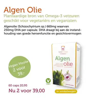 De Rode Pilaren Algen Olie aanbieding