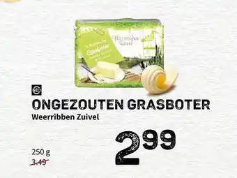 Ekoplaza Ongezouten Grasboter Weerribben Zuivel 250 gram aanbieding