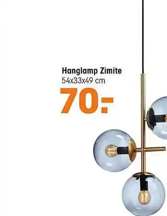 Kwantum Hanglamp Zimite 54x33x49 Cm aanbieding