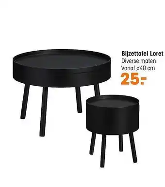 Kwantum Bijzettafel Loret ø40 Cm aanbieding
