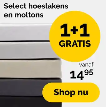 Beter Bed Select hoeslakens en moltons aanbieding