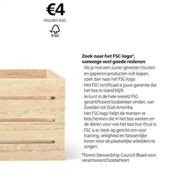 Flying Tiger Houten Kist aanbieding