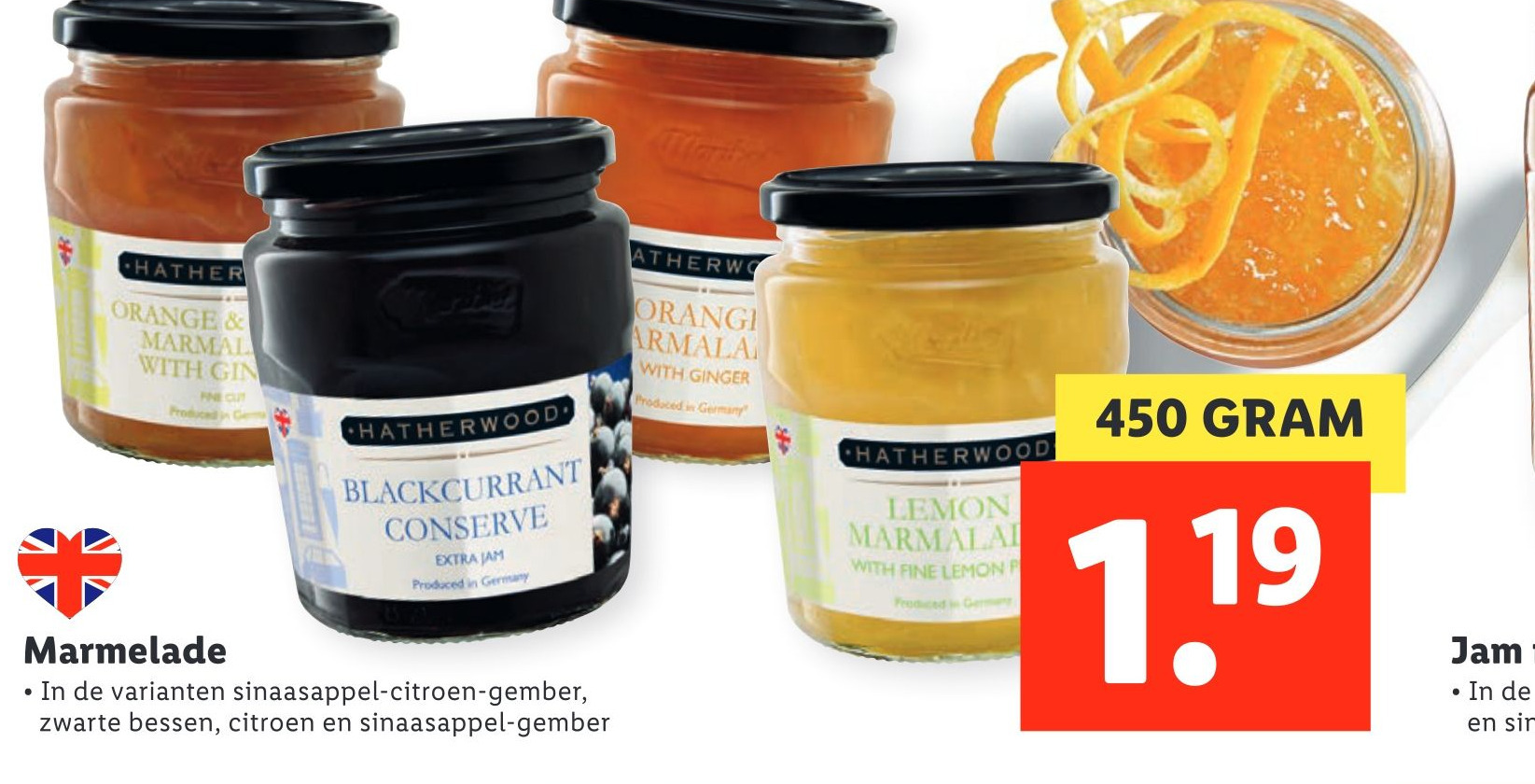 Marmelade 450g aanbieding bij Lidl