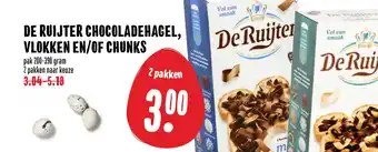 MCD Supermarkt De Ruijter Chocoladehagel, Vlokken En/Of Chunks aanbieding