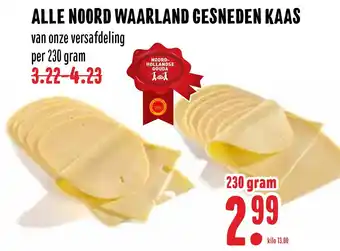 MCD Supermarkt Alle Noord Waarland Gesneden Kaas 230 gram aanbieding