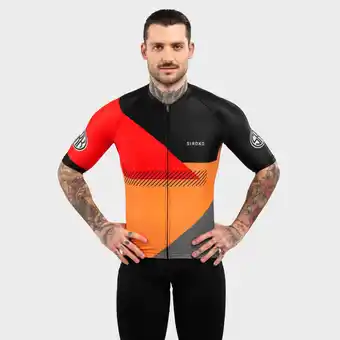 Decathlon Shirt korte mouw wielrennen siroko m2 california levendig oranje heren aanbieding