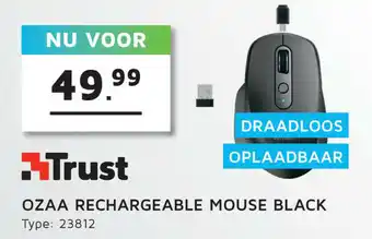 Digitotaal Trust Ozaa rechargeable mouse black | 23812 aanbieding