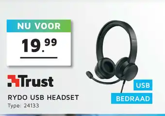 Digitotaal Trust Rudo USB headset | 24133 aanbieding