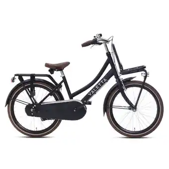 Decathlon Valetta cargo n3 transportfiets - meisjesfiets - 22 inch - mat zwart aanbieding