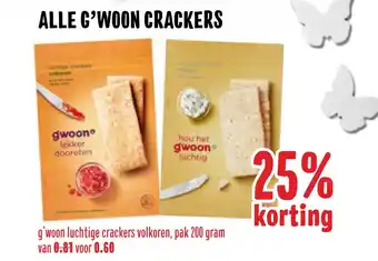 MCD Supermarkt Alle G’woon Crackers 200 gram aanbieding