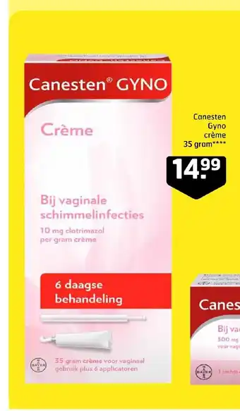 Trekpleister Vaginale schimmel Canesten Gyno crème 35g aanbieding