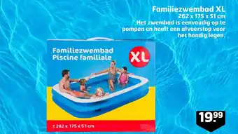 Trekpleister Familiezwembad XL 262 x 175 x 51 cm aanbieding