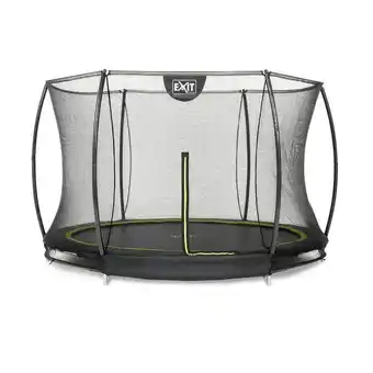Decathlon Trampoline - silhouette inground (incl. veiligheidsnet) - 366 cm - zwart - tramp aanbieding