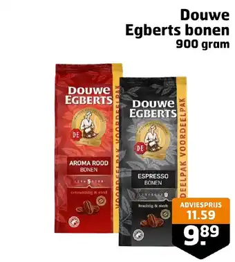 Trekpleister Douwe Egberts bonen 900 gram aanbieding