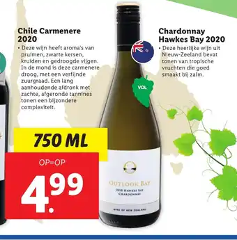 Lidl Chardonnay Hawkes Bay 2020 750 ml aanbieding