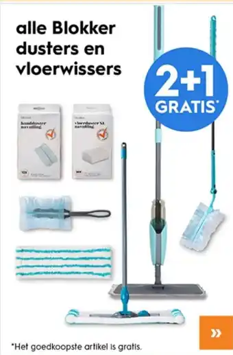 Blokker alle Blokker dusters en vloerwissers aanbieding