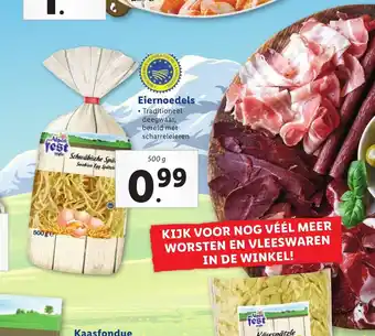 Lidl Eiernoedels 500 g aanbieding