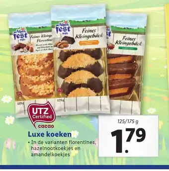 Lidl Luxe Koeken 125/175 g aanbieding