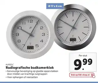 Lidl Radiografische Badkamerklok per stuk aanbieding