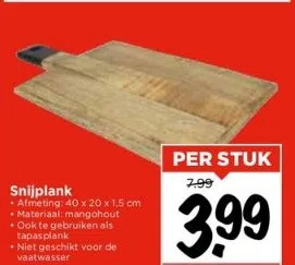 Vomar Voordeelmarkt Snijplank aanbieding