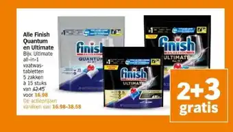 Albert Heijn Alle finish quantum en ultimate bijv. ultimate all-in-1 vaatwas aanbieding