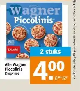 Albert Heijn Alle wagner piccolinis diepvries aanbieding