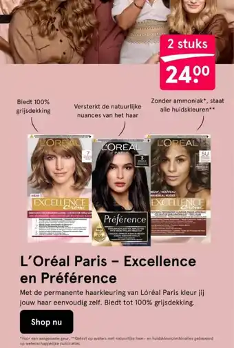 Etos L'Oréal Paris - Excellence en Préférence 2 stuks aanbieding