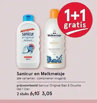 Etos Sanicur En Melkmeisje 1+1 Gratis aanbieding