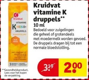 Kruidvat Kruidvat vitamine k druppels** aanbieding