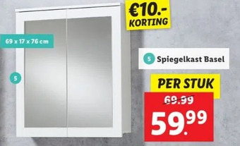 Lidl Spiegelkast basel aanbieding