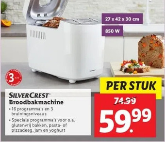 Lidl Silvercrest broodbakmachine aanbieding