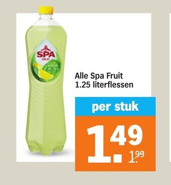 Albert Heijn Alle Spa Fruit 1.25 literflessen aanbieding