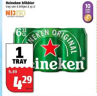 Poiesz Heineken blikbier 33cl aanbieding