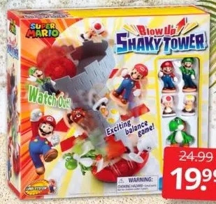 Boekenvoordeel Super mario shaky tower aanbieding