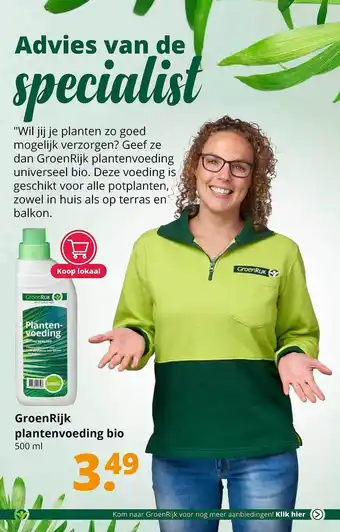 GroenRijk GroenRijk Plantenvoeding Bio 500 Ml aanbieding