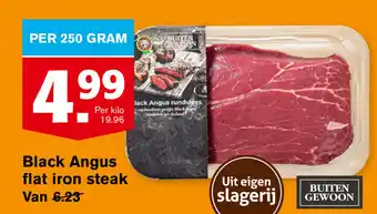 Hoogvliet Black Angus flat iron steak PER 250 GRAM aanbieding