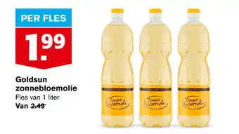 Hoogvliet Goldsun zonnebloemolie Fles van 1 liter aanbieding