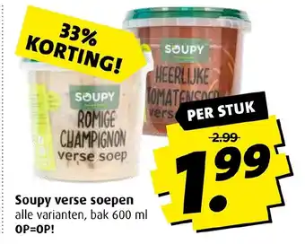 Boni Soupy verse soepen alle varianten, bak 600 ml aanbieding