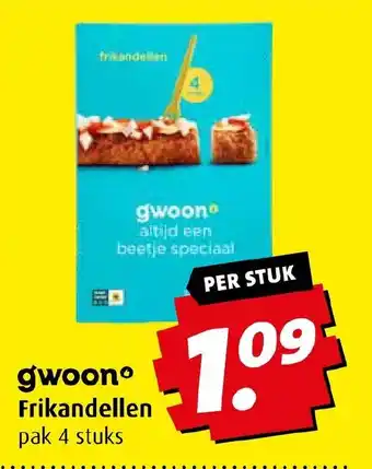 Boni gwoon Frikandellen pak 4 stuks aanbieding