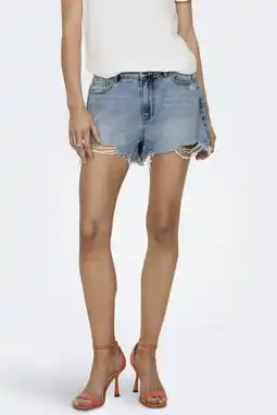 Wehkamp Only high waist jeans short onlpacy light blue denim aanbieding