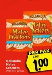 Vomar Voordeelmarkt Hollandia matze crackers aanbieding