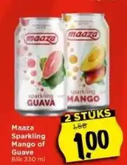 Vomar Voordeelmarkt Maaza sparkling mango of guave aanbieding